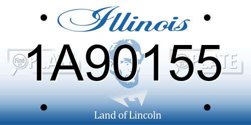 1A90155 Illinois License Plate