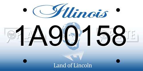 1A90158 Illinois License Plate