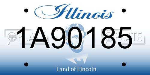1A90185 Illinois License Plate
