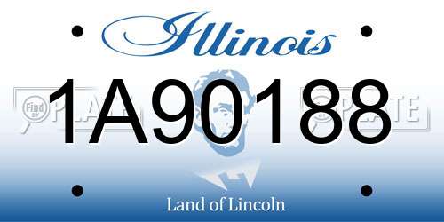 1A90188 Illinois License Plate