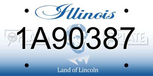 1A90387 Illinois License Plate