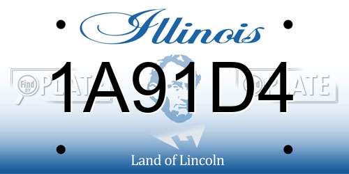 1A91D4 Illinois License Plate