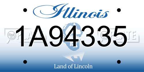 1A94335 Illinois License Plate