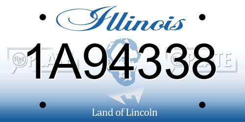 1A94338 Illinois License Plate