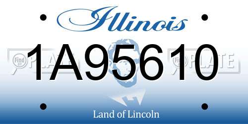 1A95610 Illinois License Plate