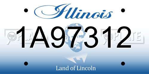 1A97312 Illinois License Plate