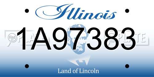1A97383 Illinois License Plate