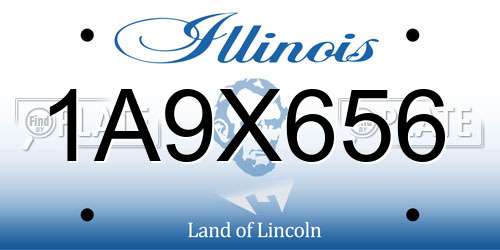 1A9X656 Illinois License Plate
