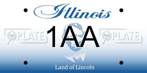 1AA Illinois License Plate