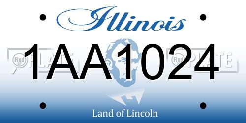 1AA1024 Illinois License Plate