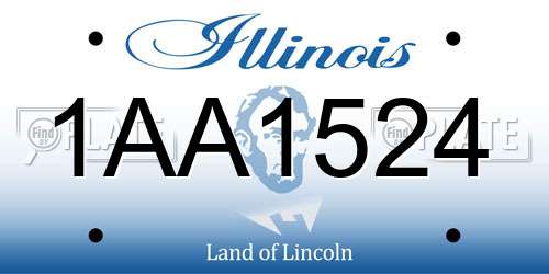 1AA1524 Illinois License Plate