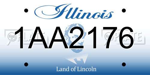 1AA2176 Illinois License Plate
