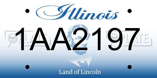 1AA2197 Illinois License Plate