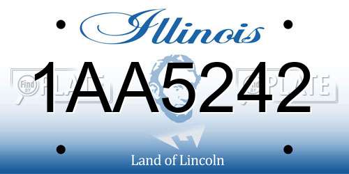 1AA5242 Illinois License Plate