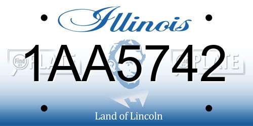 1AA5742 Illinois License Plate