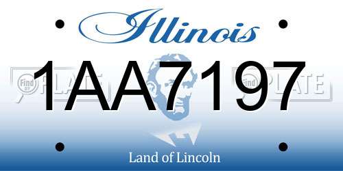 1AA7197 Illinois License Plate