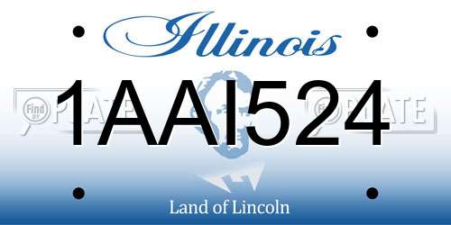 1AAI524 Illinois License Plate