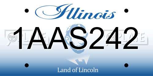 1AAS242 Illinois License Plate