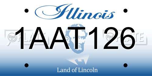 1AAT126 Illinois License Plate