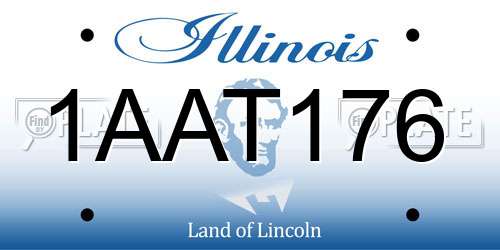 1AAT176 Illinois License Plate