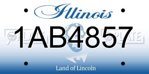 1AB4857 Illinois License Plate