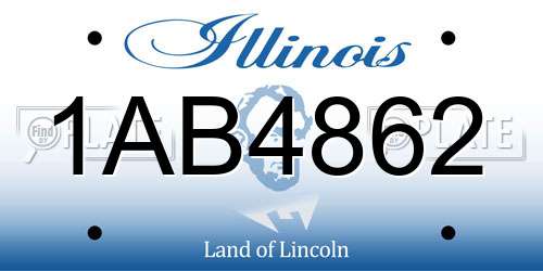 1AB4862 Illinois License Plate