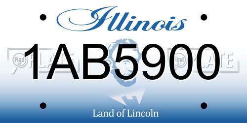 1AB5900 Illinois License Plate
