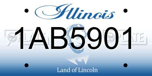 1AB5901 Illinois License Plate