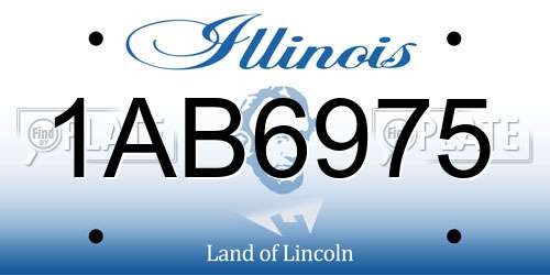 1AB6975 Illinois License Plate
