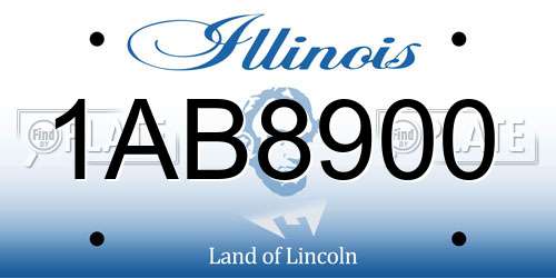 1AB8900 Illinois License Plate