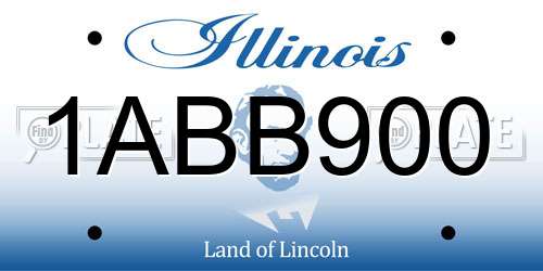 1ABB900 Illinois License Plate
