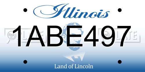 1ABE497 Illinois License Plate