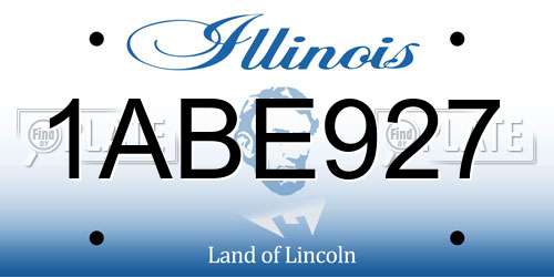 1ABE927 Illinois License Plate
