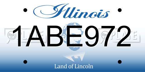 1ABE972 Illinois License Plate
