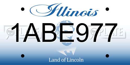 1ABE977 Illinois License Plate