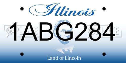 1ABG284 Illinois License Plate