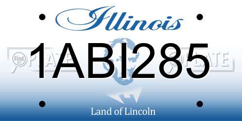 1ABI285 Illinois License Plate