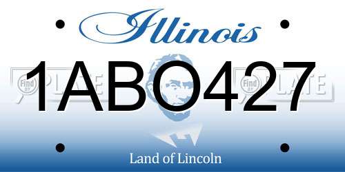 1ABO427 Illinois License Plate