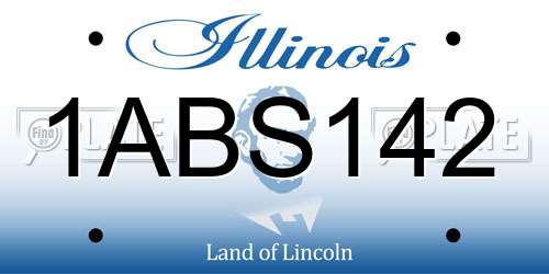 1ABS142 Illinois License Plate