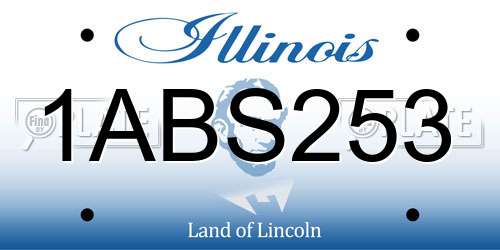 1ABS253 Illinois License Plate