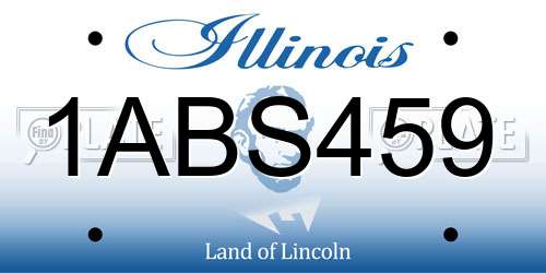1ABS459 Illinois License Plate