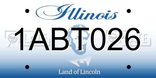 1ABT026 Illinois License Plate