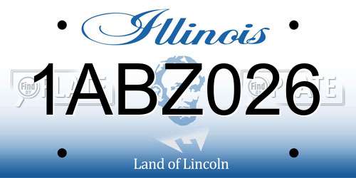 1ABZ026 Illinois License Plate