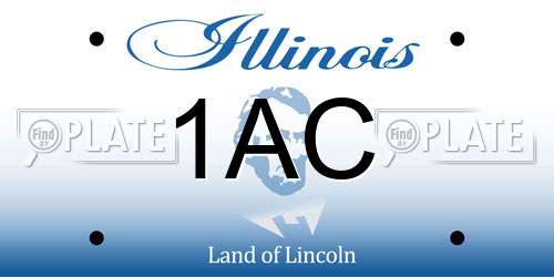 1AC Illinois License Plate