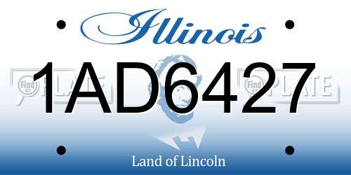1AD6427 Illinois License Plate