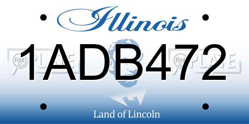 1ADB472 Illinois License Plate