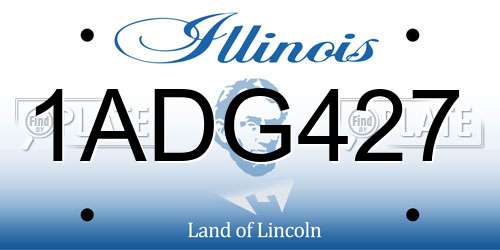 1ADG427 Illinois License Plate
