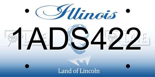 1ADS422 Illinois License Plate