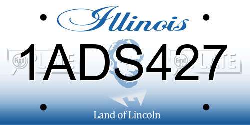 1ADS427 Illinois License Plate