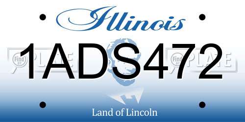 1ADS472 Illinois License Plate